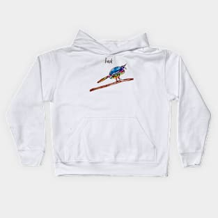 kids art parrot Kids Hoodie